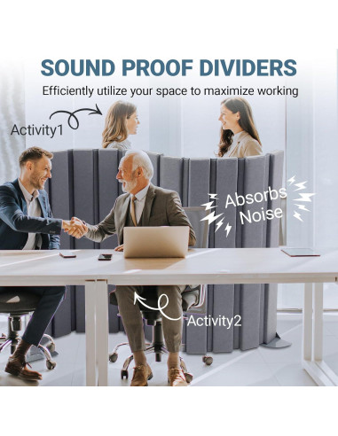 Panel Divisor Acústico Plegable AmazingSpark 121.92x182.88cm Azul