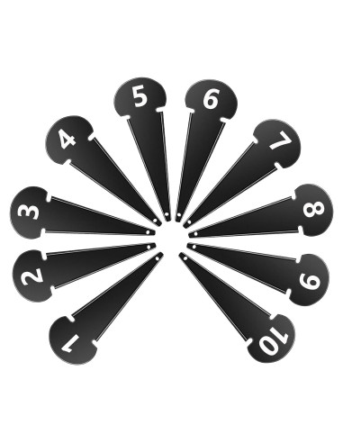 10 Marcadores de Lanzamiento de Disco Gemscream TIY1837 Metal 17.78x6.35cm