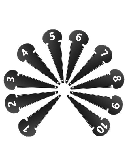 10 Marcadores de Lanzamiento de Disco Gemscream TIY1837 Metal 17.78x6.35cm