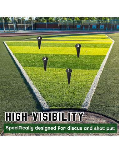 10 Marcadores de Lanzamiento de Disco Gemscream TIY1837 Metal 17.78x6.35cm