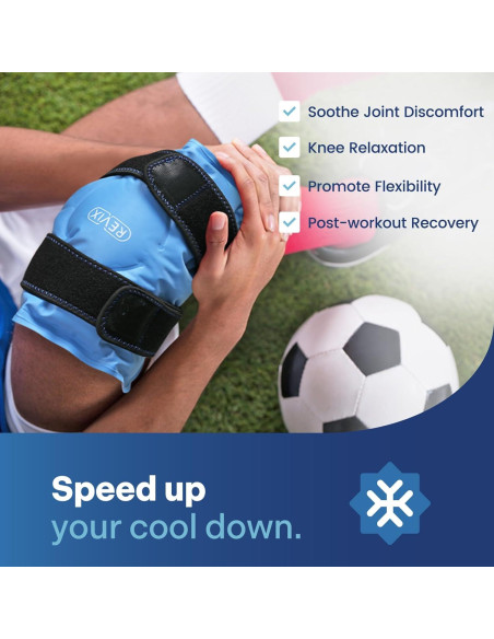 Paquete de Hielo para Rodilla REVIX Reutilizable 24.4x30.9cm