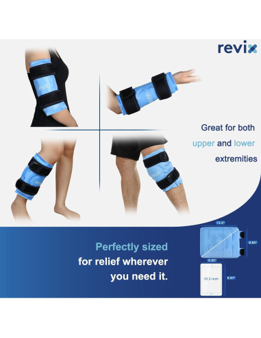 Paquete de Hielo para Rodilla REVIX Reutilizable 24.4x30.9cm