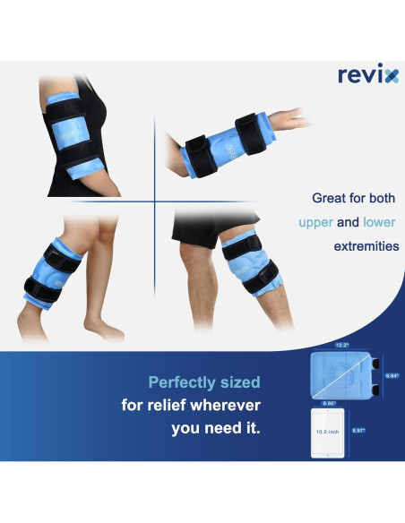 Paquete de Hielo para Rodilla REVIX Reutilizable 24.4x30.9cm