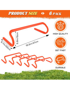 Paquete de 6 Vallas de Entrenamiento de Agilidad WOPPLXY 15.24 cm 2