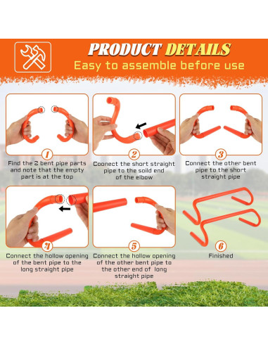 Paquete de 6 Vallas de Entrenamiento de Agilidad WOPPLXY 15.24 cm