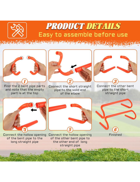 Paquete de 6 Vallas de Entrenamiento de Agilidad WOPPLXY 15.24 cm