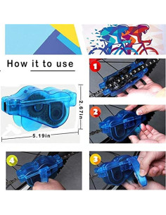 Kit de Limpieza de Bicicleta Focopot 9 Piezas - Limpiador de Cadena y Cepillos 2