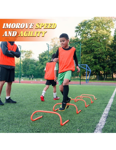 Paquete de 6 Vallas de Entrenamiento de Agilidad WOPPLXY 15.24 cm