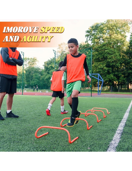 Paquete de 6 Vallas de Entrenamiento de Agilidad WOPPLXY 15.24 cm