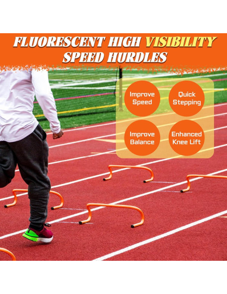 Paquete de 6 Vallas de Entrenamiento de Agilidad WOPPLXY 15.24 cm