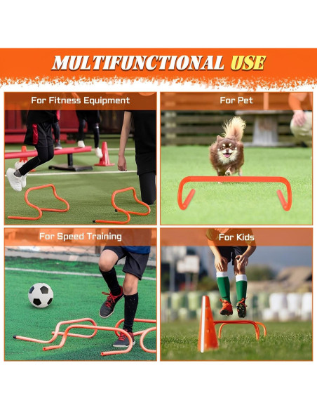 Paquete de 6 Vallas de Entrenamiento de Agilidad WOPPLXY 15.24 cm