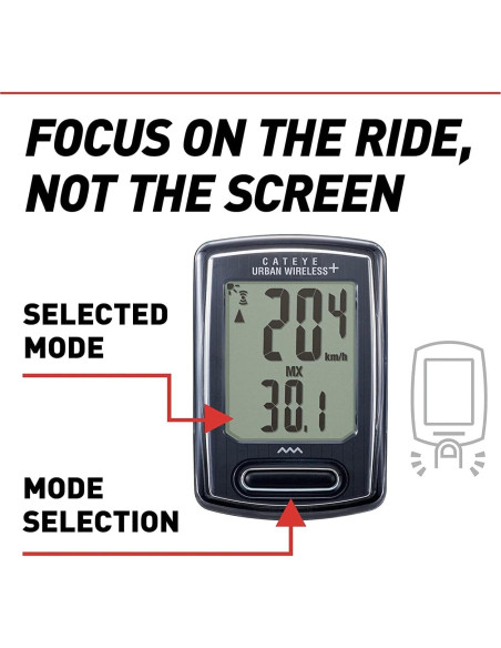 CATEYE Urban Wireless+ Computadora de Bicicleta Inalámbrica