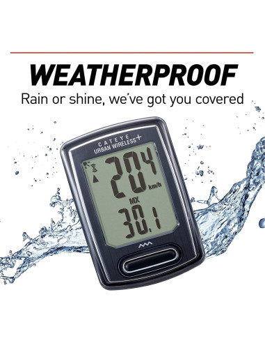 CATEYE Urban Wireless+ Computadora de Bicicleta Inalámbrica