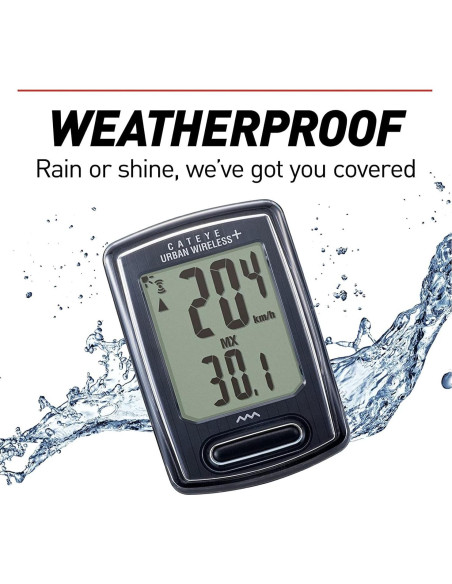 CATEYE Urban Wireless+ Computadora de Bicicleta Inalámbrica