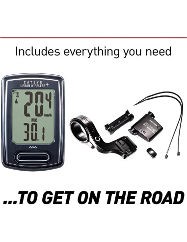 CATEYE Urban Wireless+ Computadora de Bicicleta Inalámbrica