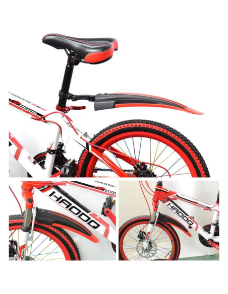 Guardabarros Ajustable para Bicicleta WIROJ Todo Negro