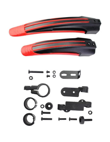 Guardabarros Ajustable para Bicicleta WIROJ Todo Negro