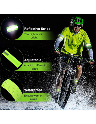 Bandas Reflectantes Skylety 4 Piezas Alta Visibilidad
