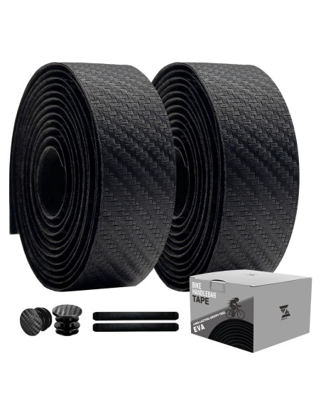 Cinta de Manillar de Bicicleta ZoiNavyer Patrón Carbono 2 Rollos