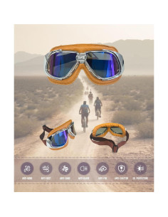 Gafas de Motocicleta CRG Sports Vintage UV 100% Multicolor 2