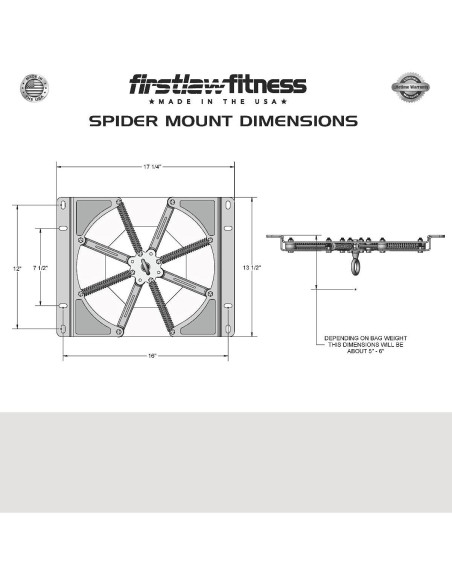 Soporte Spider Firstlaw Fitness para bolsa pesada 63.5 kg