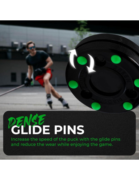 Cubo de 15 Pucks de Hockey Green Biscuit - Negro