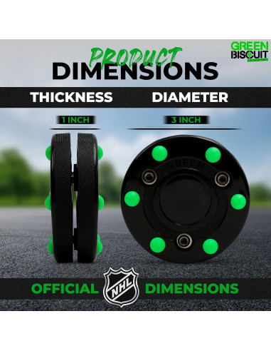 Cubo de 15 Pucks de Hockey Green Biscuit - Negro