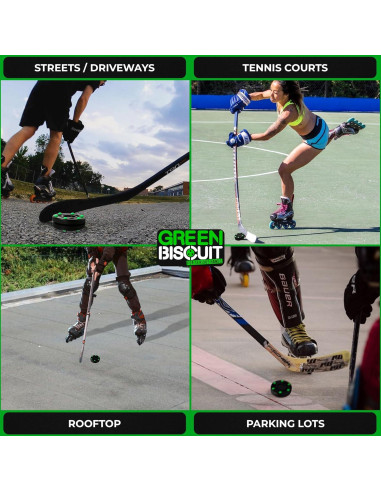 Cubo de 15 Pucks de Hockey Green Biscuit - Negro