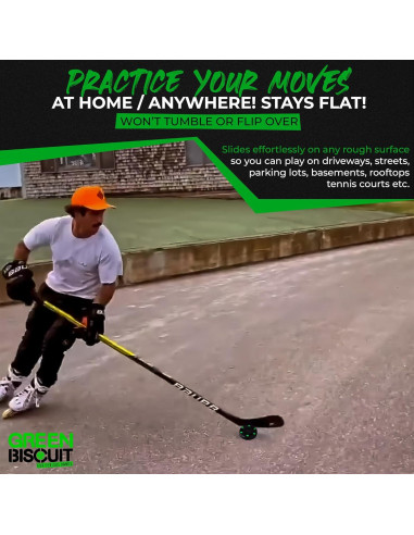 Cubo de 15 Pucks de Hockey Green Biscuit - Negro