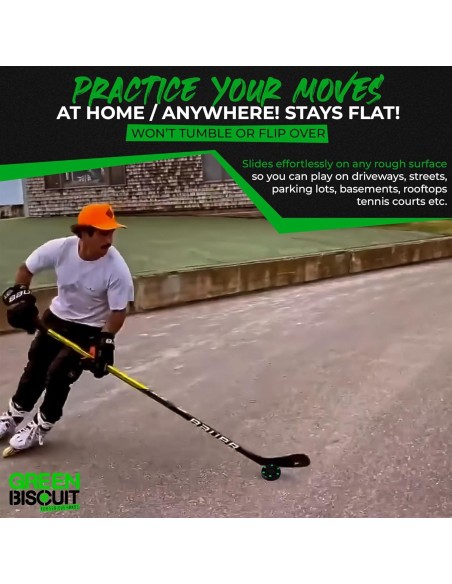 Cubo de 15 Pucks de Hockey Green Biscuit - Negro