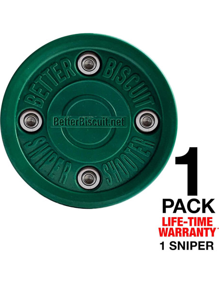 Puck de Hockey Mejor Galleta Francotirador 155.92g Verde