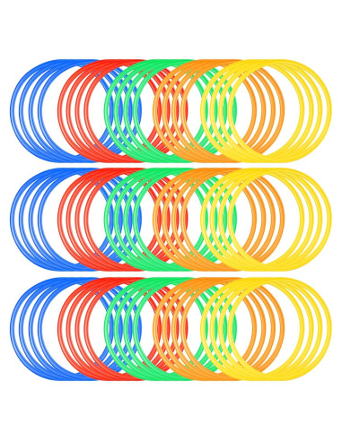 Anillos de Agilidad Deekin 80 Pcs Entrenamiento 38 cm Multicolor