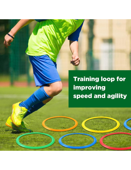 Anillos de Agilidad Deekin 80 Pcs Entrenamiento 38 cm Multicolor