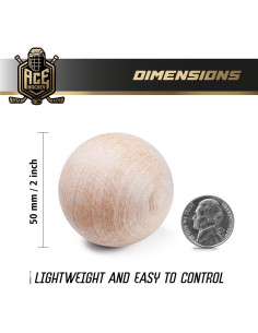 Bolas de Manejo de Stick ACE HOCKEY - Paquete de 5 de 7.62 cm 2