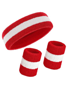 Conjunto de Muñequera y Diadema E-lishine - Algodón Absorbente