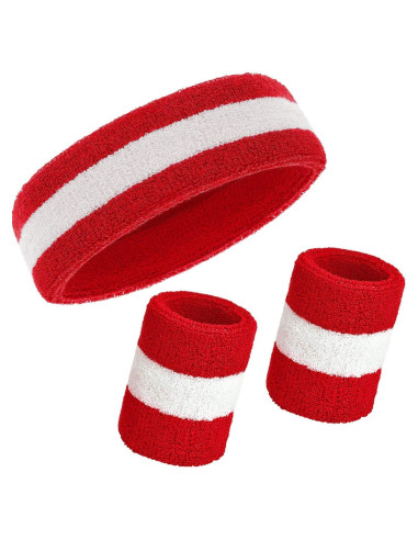 Conjunto de Muñequera y Diadema E-lishine - Algodón Absorbente