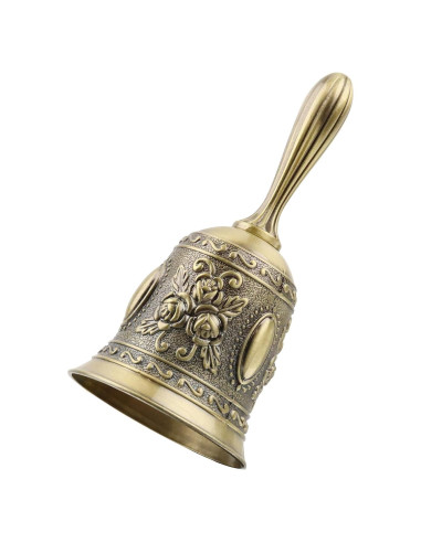 Campana de Mano Vintage LNAUJS 11cm Metálica para Bodas