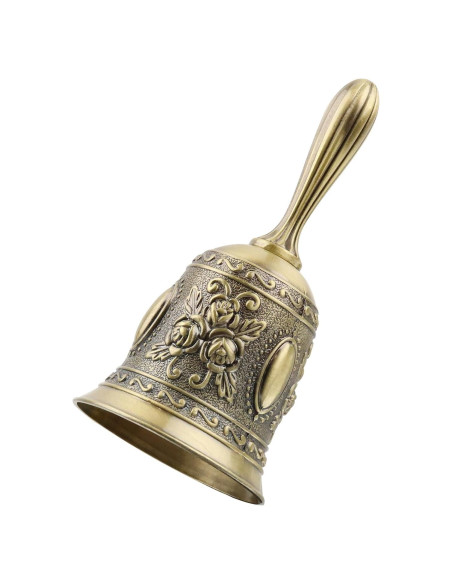 Campana de Mano Vintage LNAUJS 11cm Metálica para Bodas
