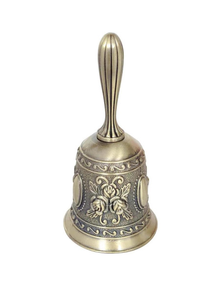 Campana de Mano Vintage LNAUJS 11cm Metálica para Bodas