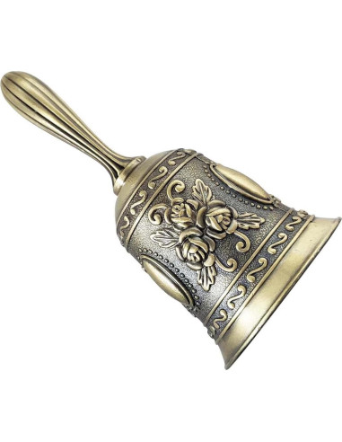 Campana de Mano Vintage LNAUJS 11cm Metálica para Bodas