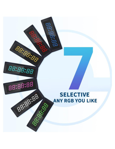Reloj Temporizador de Gimnasio HANGZHOU GC-1.5T6RGB, LED RGB