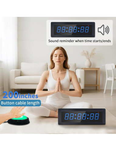 Reloj Temporizador de Gimnasio HANGZHOU GC-1.5T6RGB, LED RGB