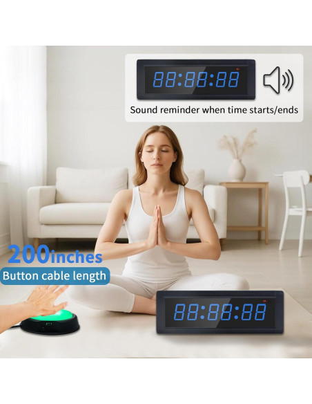 Reloj Temporizador de Gimnasio HANGZHOU GC-1.5T6RGB, LED RGB