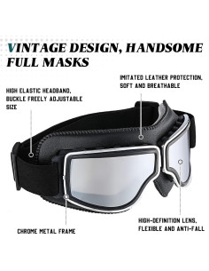 Gafas de Motocicleta Frienda Vintage A prueba de Viento y Polvo 2