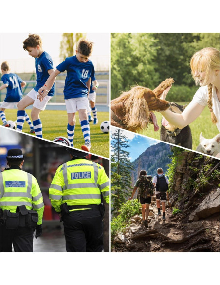 6 Silbatos de Acero Inoxidable Suyncyi KS010 con Cordón