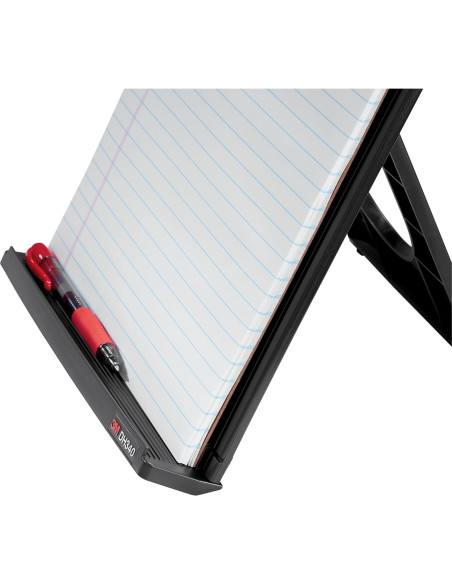 Soporte de Documentos 3M DH340MB, Clip Ajustable Negro
