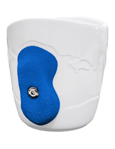 Taza de Café Escalador TWO STONES 15 oz Blanco y Azul 2