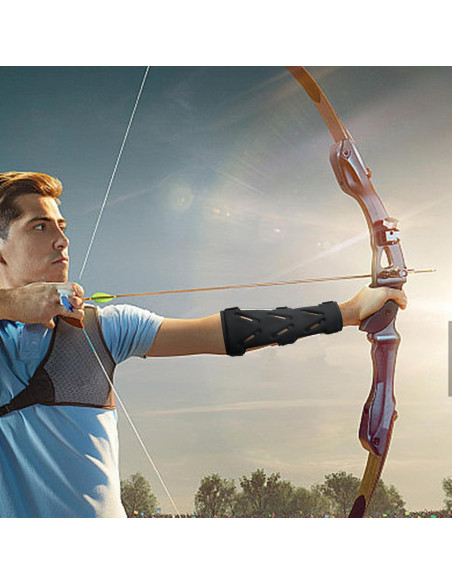 Protector de brazo de tiro con arco Lenpestia ajustable unisex