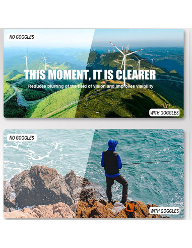 Paquete 2 Gafas de Moto Immoono Mármol Negro + 2 Cuellos