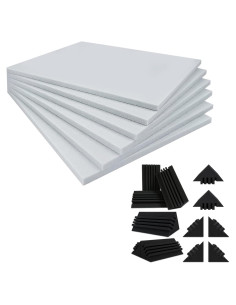 Panel Acústico TroyStudio 6 Pcs 40.6x30.5 cm + 12 Trampas Graves